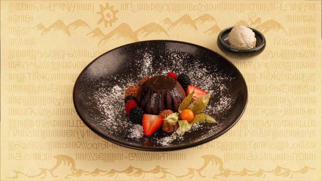 D Chocolate Fondant with vanilla ice cream